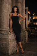 Rome Vintage Halter Gown - 90s Backless Silhouette