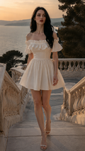 The Lauren Archival Structured White Mini Dress