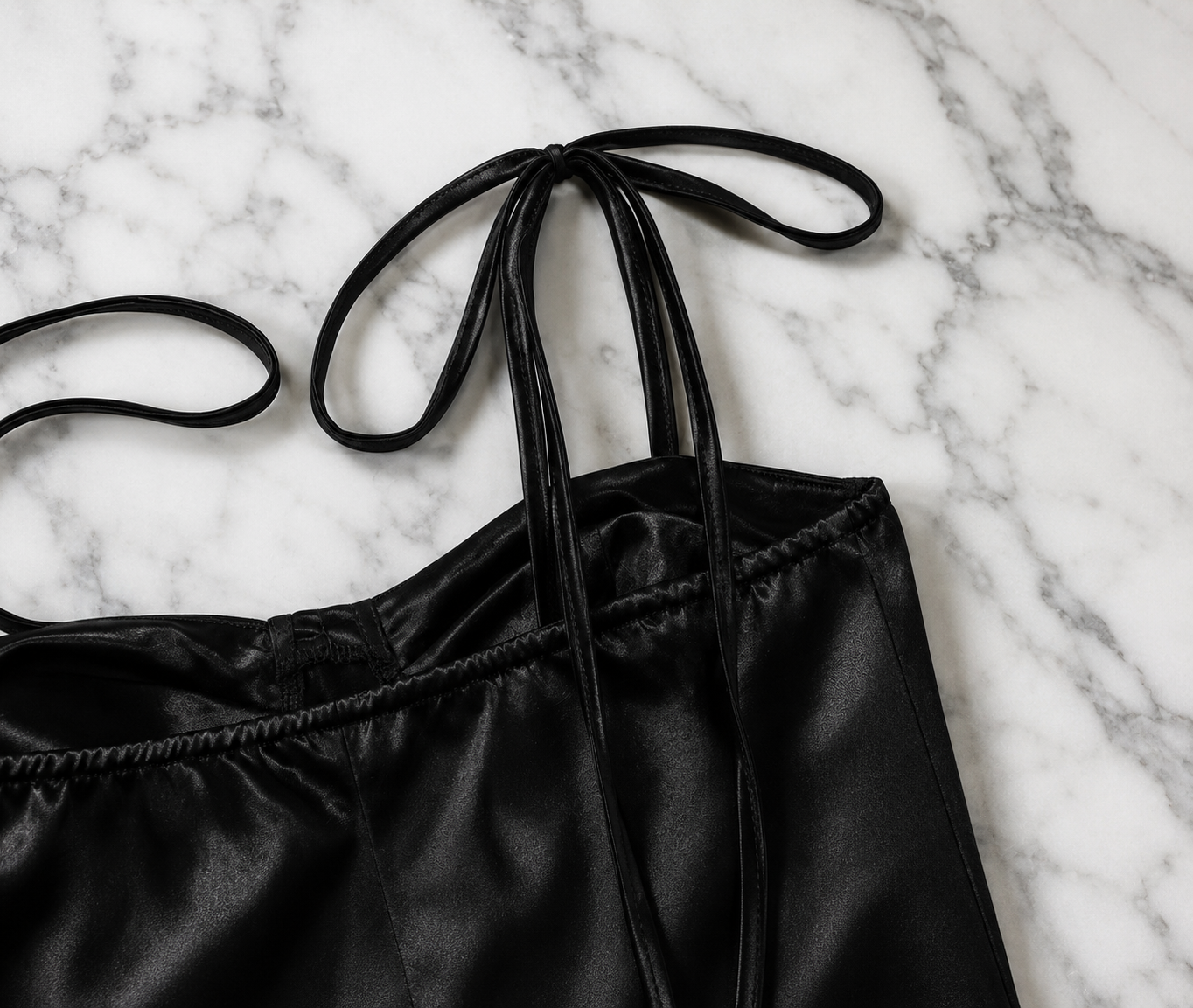 Ortigia Lace-up Satin Dress